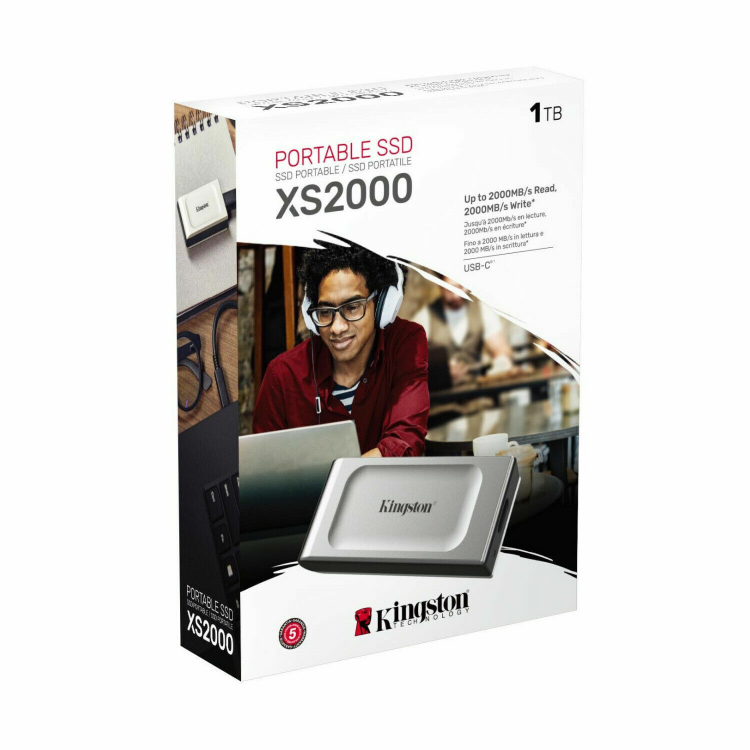 Zunanji SSD disk Kingston 1TB XS2000, USB C 3.2, 2000/2000MB/s