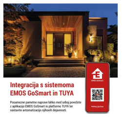 GoSmart video zvonec IP-20PoE; integracija z EMOS GoSmart in TUYA za avtomatizacijo pametnega doma.
