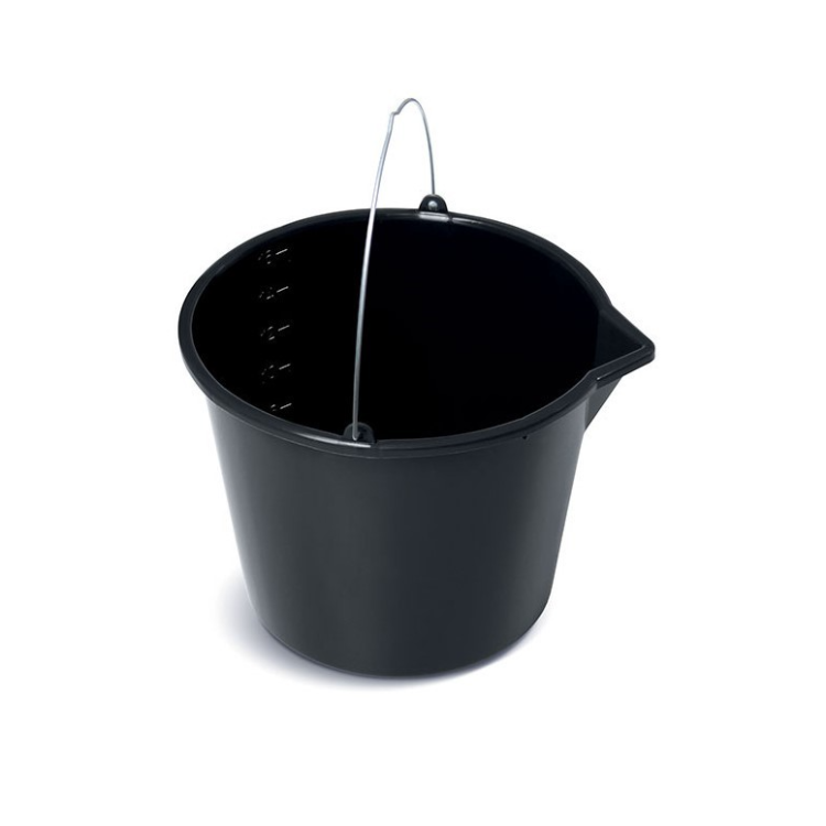 Vedro z izlivom fi36, 5xV28 cm, 16 l, črna