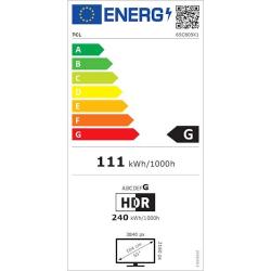 Televizor TCL 65C805 4k Ultra HD, Mini LED, QLED, Smart TV, diagonala 165 cm