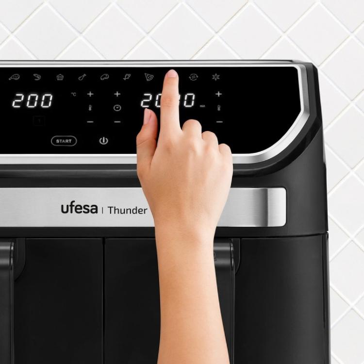 Digitalni zračni cvrtnik z dvojno posodo Ufesa 9L Thunder 1700W