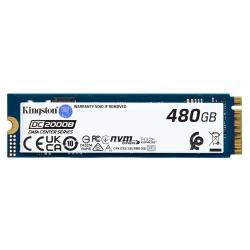 Kingston DC2000B 480 GB je strežniški SSD disk v formatu M.2 NVMe PCIe 4.0, zasnovan za podatkovne centre, strežnike in poslovne sisteme, kjer sta ključna visoka zanesljivost in stabilno delovanje.