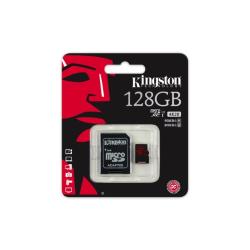 Spominska kartica Kingston MicroSDXC 128 GB UHS-I U3, Speed Class 3 + SD adapter