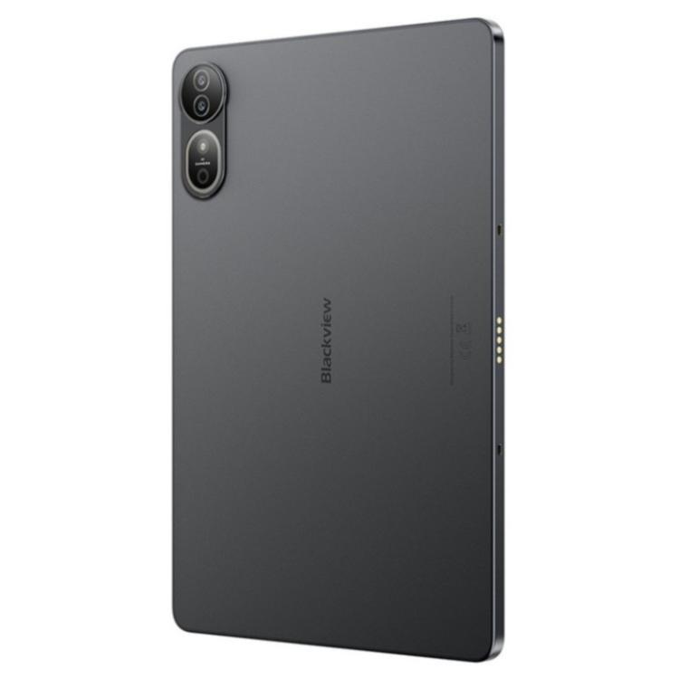 Blackview tablični računalnik, prikazan z zadnje strani pod kotom z dvojnim modulom kamere.