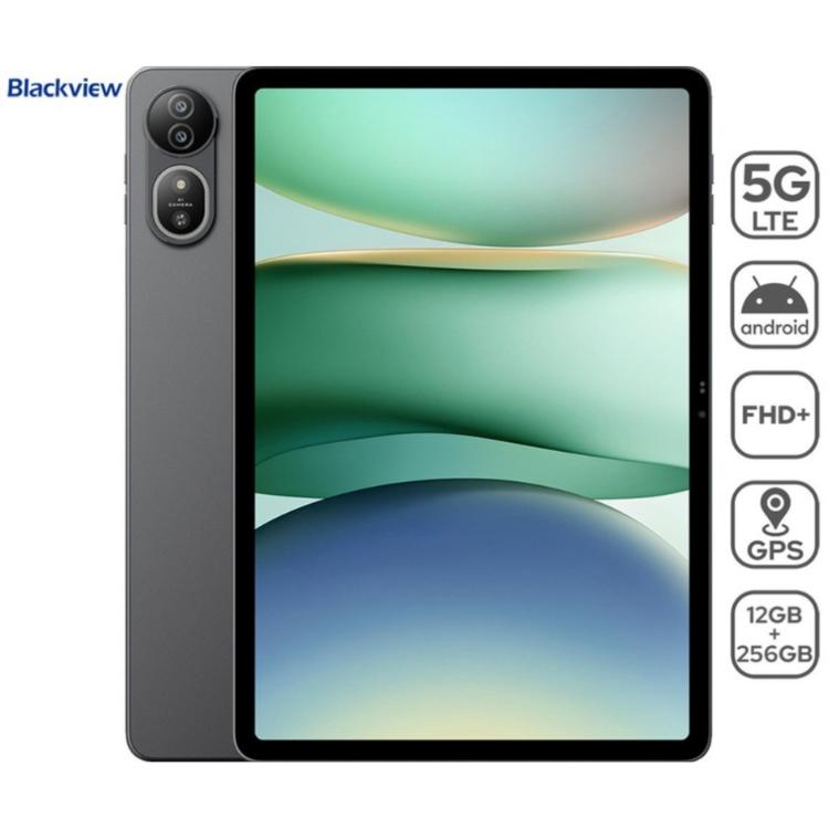 Blackview tablični računalnik s podporo 5G LTE, Android, GPS in pomnilnikom 12 GB + 256 GB.