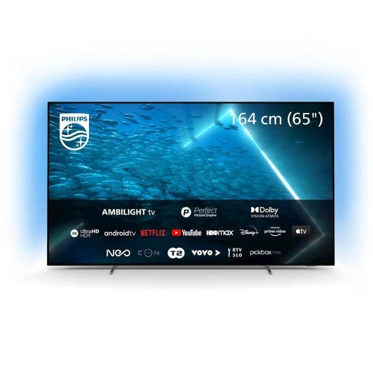 Televizor Philips 65OLED707 OLED 4K UHD OS Android P5 Dolby Atmos, diagonala 164 cm