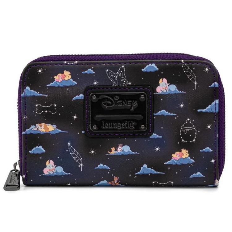 Denarnica Loungefly Disney Classic Clouds AOP, zadrga