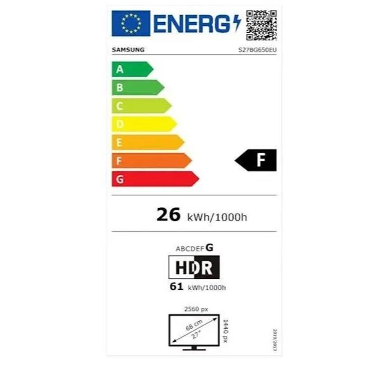 Monitor Samsung S27BG650EU 68,58 cm (27,0"), 240 Hz, 2560 x 1440 (QHD)