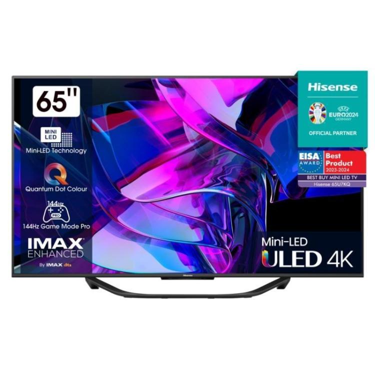 Televizor Hisense 65U7KQ, 4K Ultra HD, miniLED, Smart TV, diagonala