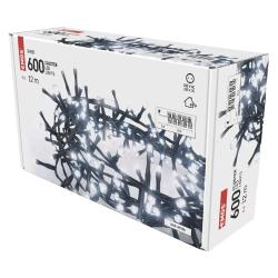 Božična veriga jež Emos, LED, 12 m, zunanja in notranja, hladna bela