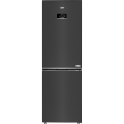 Beko kombinirani hladilnik B3RCNA364HXBR v temni inox izvedbi z zamrzovalnikom spodaj, zunanjim digitalnim upravljalnim zaslonom in tehnologijo HarvestFresh za daljše ohranjanje svežine živil