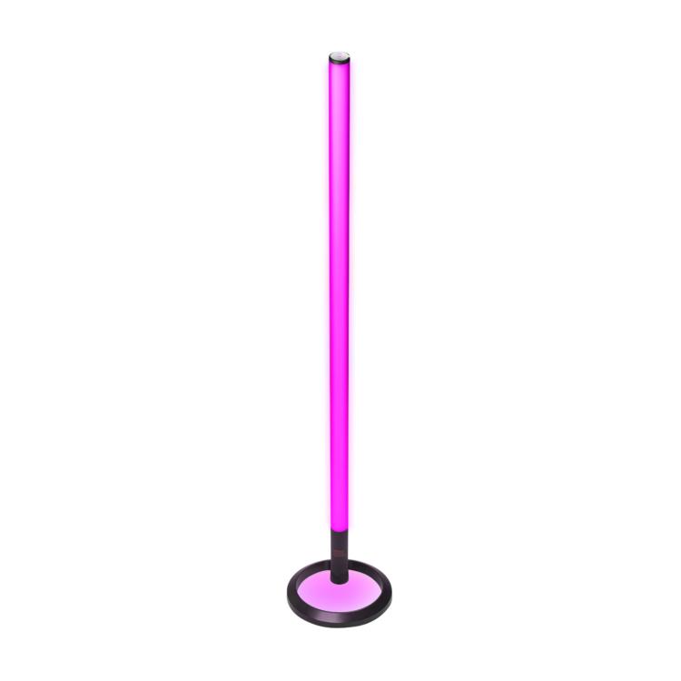 JBL PartyLight Stick LED luč z vijolično osvetlitvijo na krožnem podstavku.