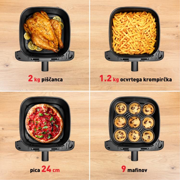 Cvrtnik na vroč zrak Tefal Easy fry mega EY855D10: