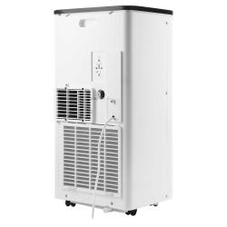 Zadnja stran Sencor klimatske naprave z ventilacijskimi režami in priključkom za odvod zraka