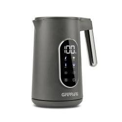 Električni grelnik vode G3 Ferrari v sivi barvi z digitalnim zaslonom za nastavitev temperature, sprednji pogled.