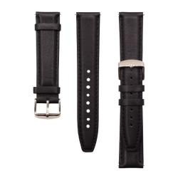 Usnjen pašček, 20 mm, Leather črn
