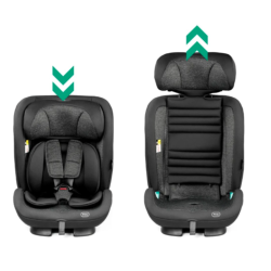Otroški avtosedež z nastavljivim naslonom za glavo v dveh višinah