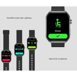 Pametna ura Forever Verfi SWM-300, 1.96" AMOLED zaslon, IP67, črna