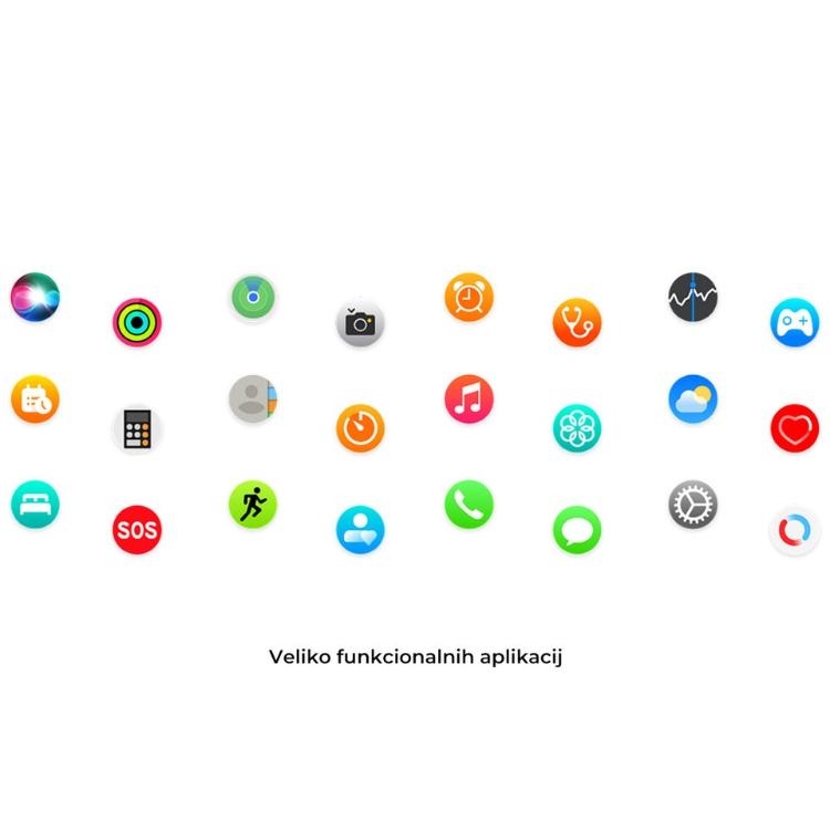 Pametna ura Forever Verfi SWM-300, 1.96" AMOLED zaslon, IP67, črna