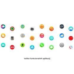 Pametna ura Forever Verfi SWM-300, 1.96" AMOLED zaslon, IP67, črna