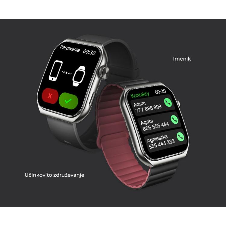 Pametna ura Forever Verfi SWM-300, 1.96" AMOLED zaslon, IP67, črna