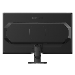  Zadnja stran monitorja z ravnim ohišjem, prezračevalnimi režami in nastavljivim stojalom.