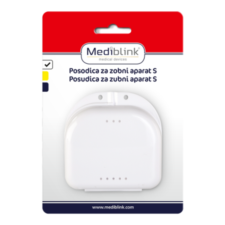Posodica za zobni aparat Mediblink S M040, bela