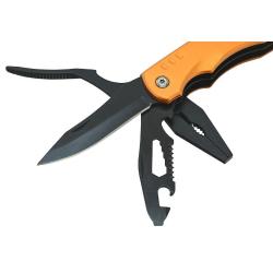 Večnamensko orodje Cattara z odprtimi rezili in kleščami.