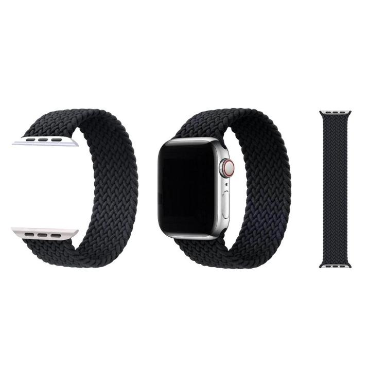 Najlonski pašček Chic (vel.L) za Apple Watch (38/40/41 mm), črn, dolžina 16 cm_1