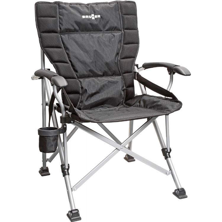 Stol za kampiranje BRUNNER RAPTOR XL, sivo-črn