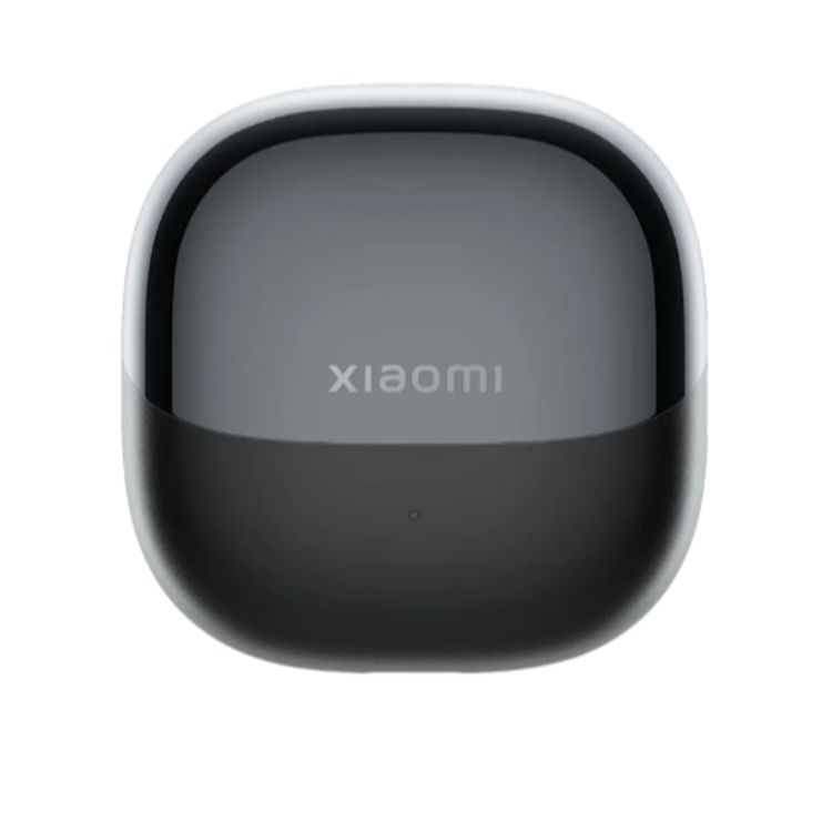 Xiaomi polnilni etui, črn, zaprt, mat površina, LED pika, kompakten in eleganten dizajn.