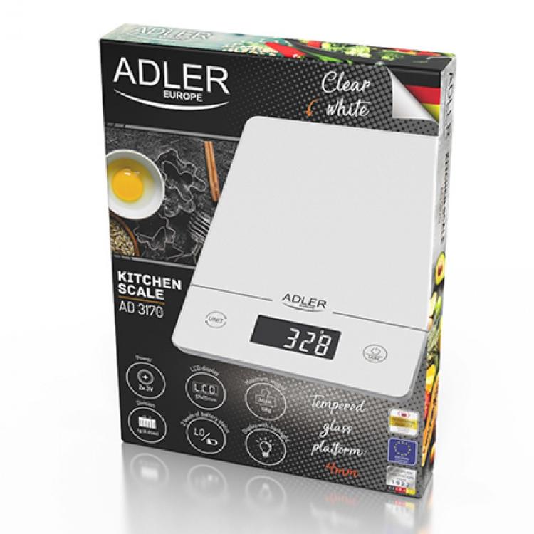 Kuhinjska tehtnica Adler AD3170W, bela