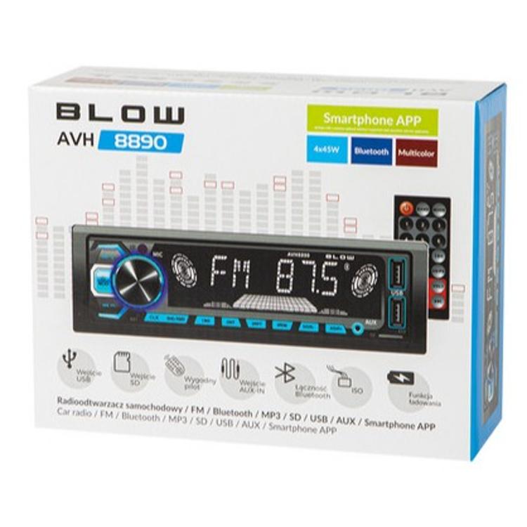 Avtoradio Blow AVH8890, MP3, Bluetooth/MicroSD/USB, 4x45W_6