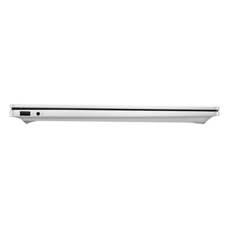 Stranski profil HP OmniBook 7 16, ki prikazuje tanko zasnovo ohišja in vgrajene priključke.