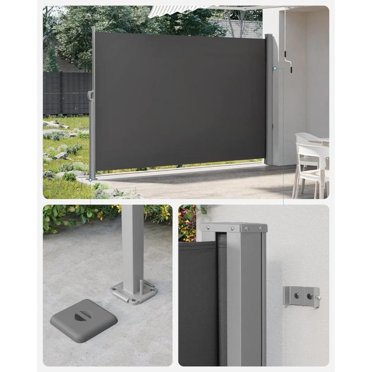 Stranski senčnik Songmics GSA160TG, 160 x 300 cm, antracit