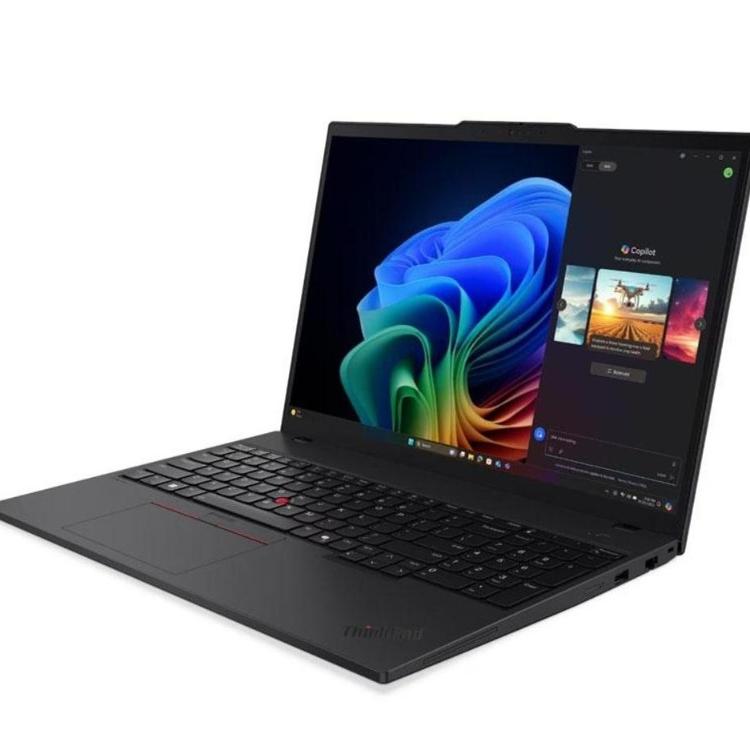 Poslovni prenosnik Lenovo ThinkPad z integracijo Microsoft Copilot, velikim zaslonom in legendarno sledilno točko TrackPoint omogoča učinkovito delo ter napredno podporo pri vsakodnevnih opravilih.