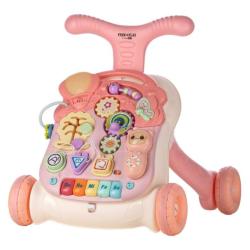 Free 2 Play sprehajalec in aktivnostna mizica Walk&Play 2in1, roza