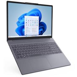 Lenovo prenosnik z elegantnim sivim ohišjem, veliko sledilno ploščico in vgrajeno spletno kamero zagotavlja udobno uporabniško izkušnjo doma, v pisarni ali na poti.