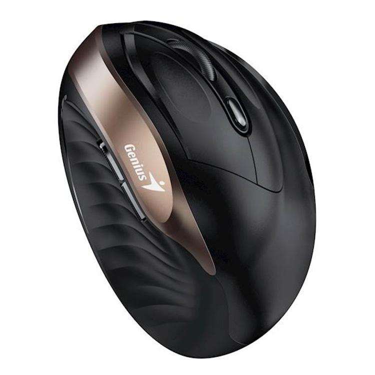 Miška Genius Ergo 8250S WL, vertikalna, zlata