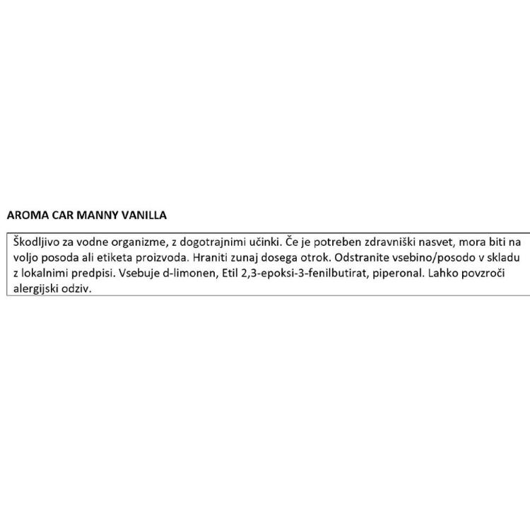 Osvežilec zraka Aroma Car, Manny Vanilla_2
