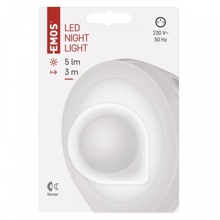 Nočna LED lučka Emos P3314, 230V s fotosenzorjem