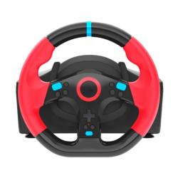 Dirkalni volan za igralne konzole ali PC z gumbi in ergonomskim gumiranim oprijemom.