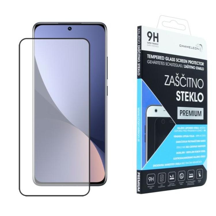 Zaščitno steklo Premium (0,33) za Xiaomi 12/12X - case friendly - črno