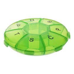 Tedenska posodica za tablete Mediblink Lotus 1x/dan M014, zelena