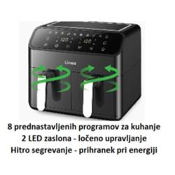 Dvojni cvrtnik na vroči zrak Linea LAFD-0639, 8L, 2000 W
