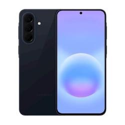 Sprednja in zadnja stran Samsung Galaxy v modri barvi, s trojno kamero in centrirano zaslonko.