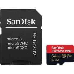 Spominska kartica SanDisk MicroSDXC 64GB Extreme Pro, 200 / 90MB / s, A2, C10, UHS-I, U3, V30