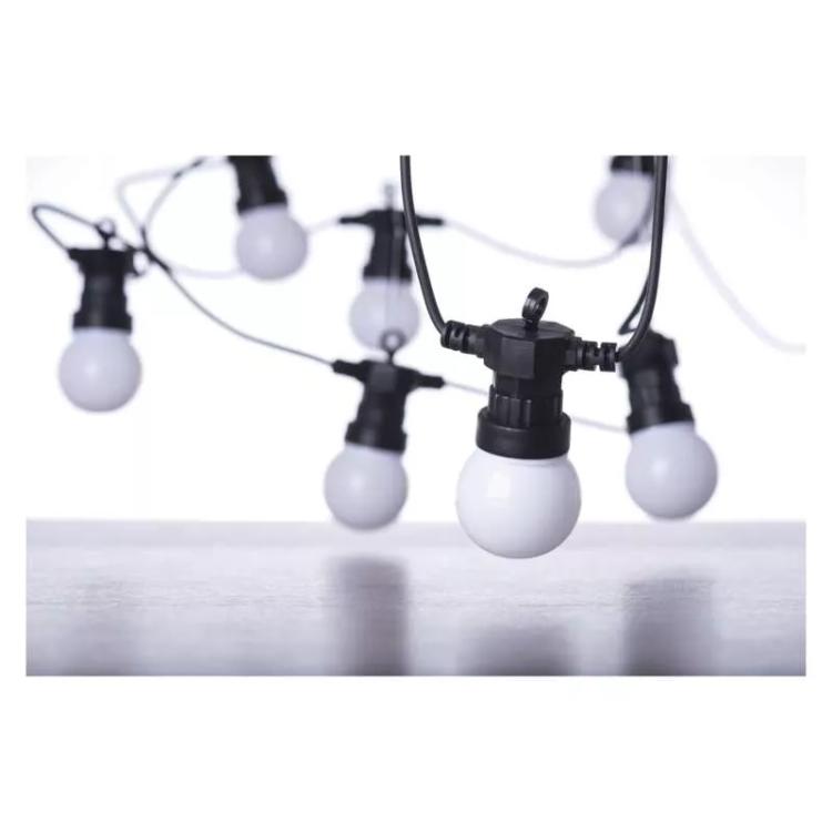 Svetlobna veriga 10 LED, 10x party lučke, 5 m, zunanja in notranja, topla bela