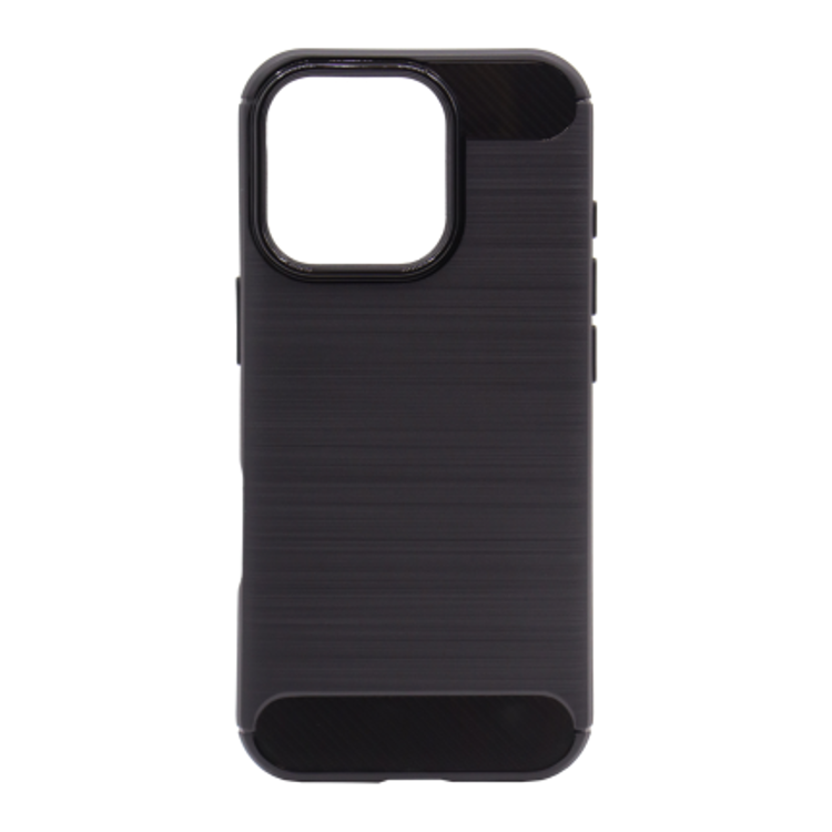 Gumiran ovitek (TPU) za Apple iPhone 16 Pro Max, A -Type, črn