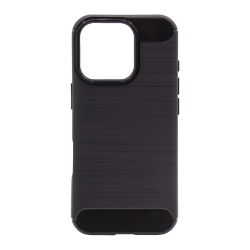 Gumiran ovitek (TPU) za Apple iPhone 16 Pro Max, A -Type, črn